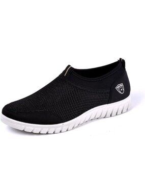 🆕Men's Black Breathable Casual Loafers Mesh Summer Lightweight Slip-on Shoes